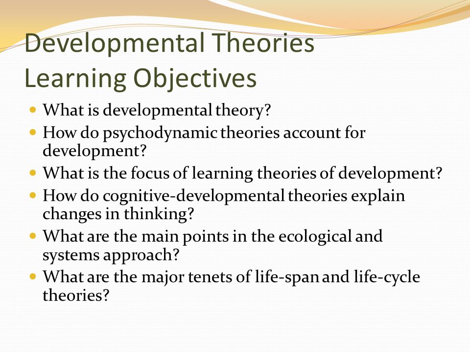 Cognitive development approach deals